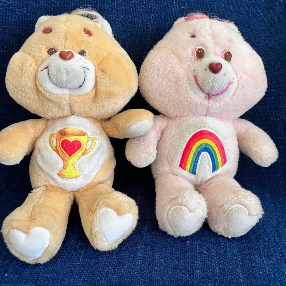 Plush Teddy Bear Set - Tan and Pink
